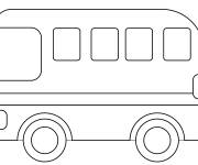 Coloriage Emoji de bus styl&eacute;