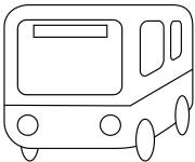 Coloriage &Eacute;moji de bus vectoriel pour les petits