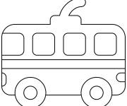 Coloriage Emoji de trolleybus