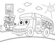 Coloriage Enfin le bus scolaire arrive