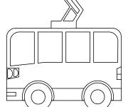Coloriage Exemple de Trolleybus
