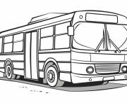 Coloriage Illustration de bus pour enfants