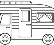 Coloriage Image Remorque de camping