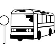 Coloriage et dessins gratuit Le bus s'arr&ecirc;te dans la station à imprimer