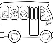 Coloriage Les enfants joyeux vont &agrave; l&rsquo;&eacute;cole