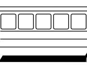 Coloriage Long bus scolaire