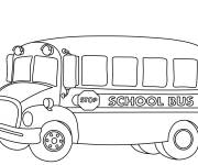 Coloriage Mignon bus d'&eacute;cole