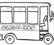 Coloriage Mini bus en noir et blanc