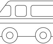 Coloriage Minibus en Emoji