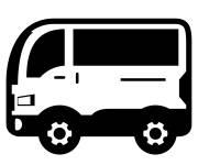 Coloriage Minibus en lignes noirs