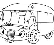 Coloriage Minibus qui vous fait rire