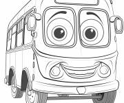 Coloriage Minibus rigolo