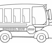 Coloriage Minibus scolaire vide