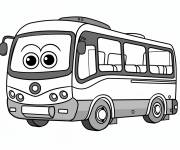 Coloriage Minibus surpris