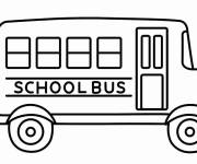 Coloriage Mod&egrave;le d'un v&eacute;hicule scolaire