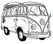 Coloriage Petit Bus ancien