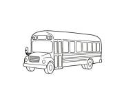 Coloriage Petit bus scolaire