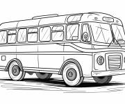 Coloriage Petit bus vide