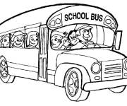 Coloriage Petite section bus scolaire