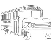 Coloriage Pr&eacute;sentation Autobus scolaire