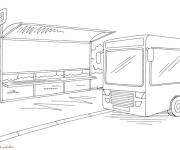 Coloriage Station du Bus