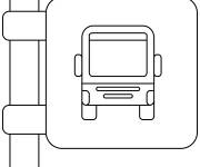 Coloriage et dessins gratuit Station du bus en &eacute;moji à imprimer