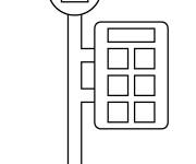Coloriage et dessins gratuit Symbole arr&ecirc;t de bus à imprimer
