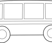 Coloriage Un autobus en vecteur