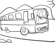 Coloriage Un bus en voyage
