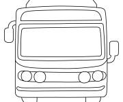 Coloriage Un bus qui vient en sens inverse