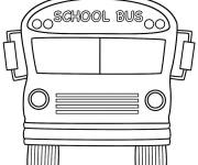 Coloriage Un bus scolaire suburbain