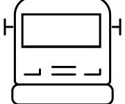 Coloriage Un &eacute;moji bus venant