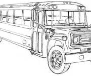 Coloriage Un tr&egrave;s grand bus d'&eacute;cole