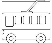 Coloriage Un trolleybus