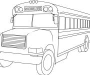 Coloriage Vectoriel autobus scolaire