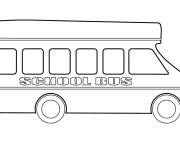 Coloriage V&eacute;hicule bus scolaire
