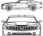 Coloriage Automobile Camaro nouvelle g&eacute;n&eacute;ration