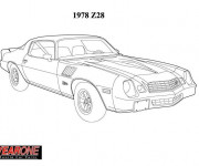 Coloriage Camaro 1978 Z28 classique