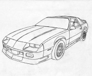 Coloriage Camaro modèle 1975