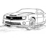 Coloriage Camaro mod&egrave;le 2010
