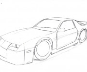 Coloriage Camaro stylisé à décorer