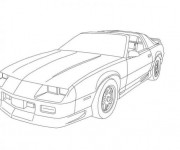 Coloriage et dessins gratuit Camaro Z28 puissante à imprimer