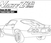 Coloriage et dessins gratuit Camaro Z28 super sport à imprimer