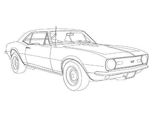 Coloriage et dessins gratuits Chevrolet Camaro 1968 facile à imprimer