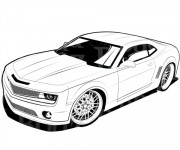 Coloriage Chevrolet Camaro de film Transformers