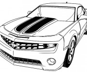 Coloriage Voiture Camaro coup&eacute;