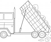 Coloriage et dessins gratuit Camion à Benne pour Colorier à imprimer