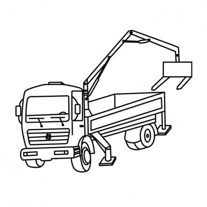 Coloriage Camion benne dessin gratuit à imprimer
