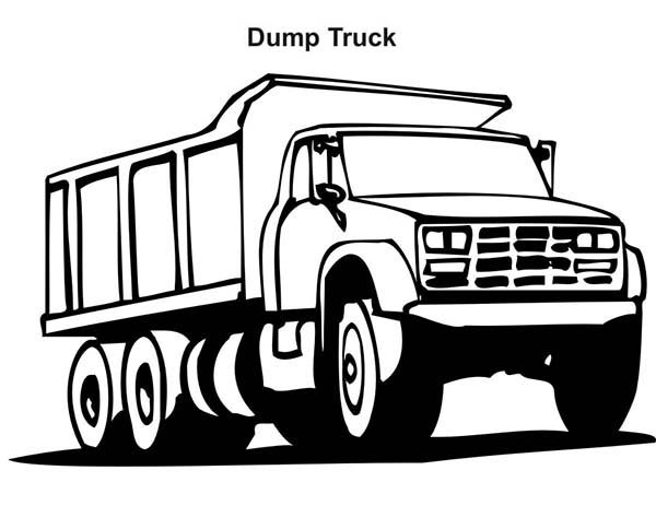 Coloriage Camion Benne 5 dessin gratuit à imprimer