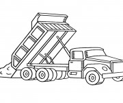 Coloriage Camion Benne de chantier